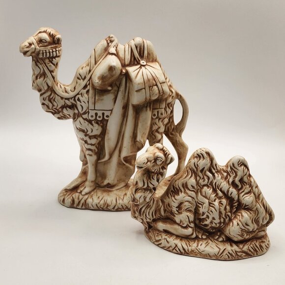 Vtg. Atlantic Mold Co. Hand Painted Set of 6 Animals Replacements Nativity *Pics - Picture 2 of 12